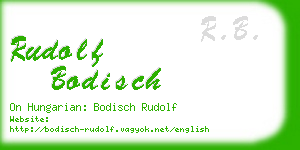 rudolf bodisch business card